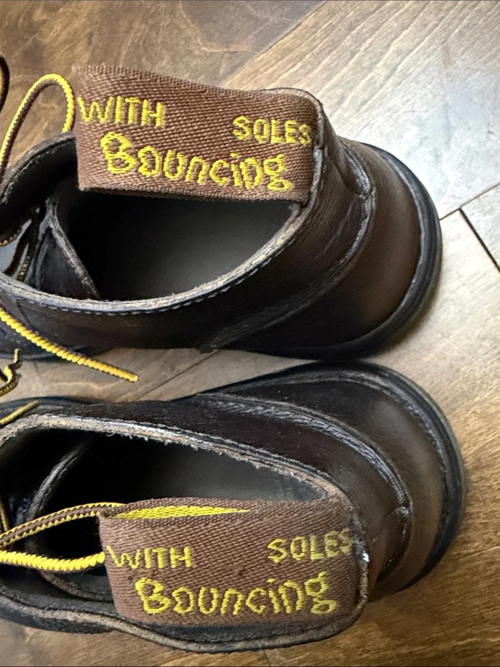Dr. Martens Men’s Dark Brown Leather Chukka Boots with Yellow Laces